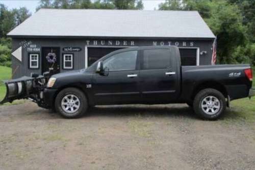 2004 NISSAN TITAN SE CREW CAB...4X4 W/PLOW-RUNS STRONG! - cars &... for sale in 06088, MA