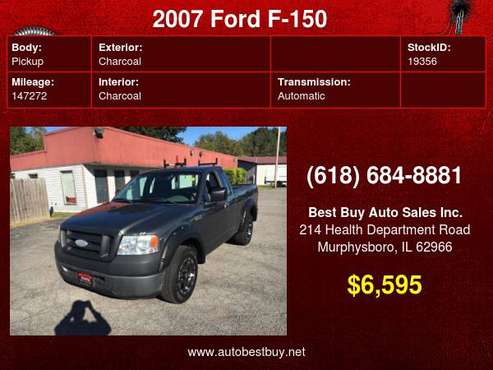 2007 Ford F-150 XL 2dr Regular Cab Styleside 6.5 ft. SB Call for... for sale in Murphysboro, IL