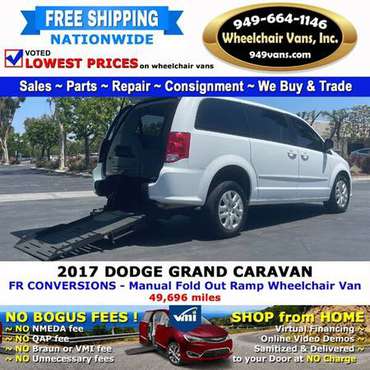 2017 Dodge Grand Caravan SE Wheelchair Van FR Conversions - Manual for sale in LAGUNA HILLS, OR