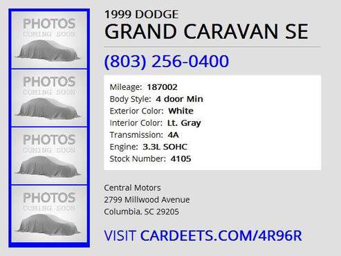 1999 DODGE GRAND CARAVAN SE for sale in Columbia, SC
