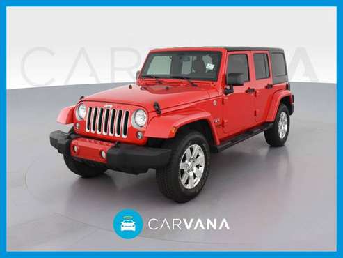 2016 Jeep Wrangler Unlimited Sahara Sport Utility 4D suv Red for sale in Westport, NY