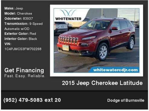 2015 Jeep Cherokee Latitude 1, 000 Down Deliver s! for sale in Burnsville, MN
