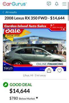 2008 LEXUS RX350 New Arrival Auto Check Low Miles Get Em Today! for sale in Lihue, HI