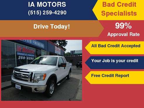 2010 Ford F-150 XL *FR $499 DOWN GUARANTEED FINANCE *EVERYONE IS... for sale in Des Moines, IA