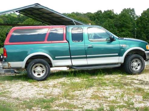 1998 F150 4 WD, with cap for sale in Gravois Mills, MO