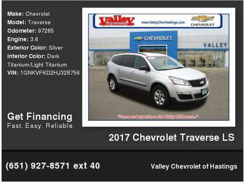 2017 Chevrolet Chevy Traverse LS - - by dealer for sale in Hastings, MN