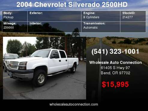 2004 Chevrolet Silverado 2500HD Crew Cab 153" WB 4WD for sale in Bend, OR