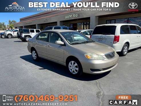 2006 Toyota Corolla LE 165/mo 1 Owner, Clean CARFAX for sale in Palm Desert , CA