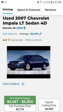 2007 chevy impala LT for sale in Waterford, MI