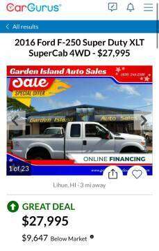 2016 FORD F250 SUPER DUTY KC 4WD New OFF ISLAND Arrival 2/1 One for sale in Lihue, HI