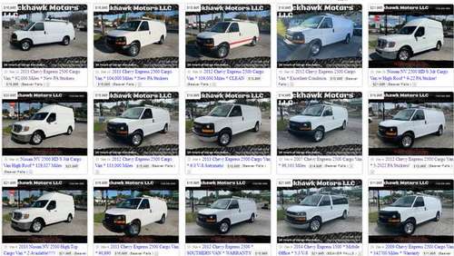 Over 25 Cargo Vans Available! Ford and Chevy - - by for sale in Beaver Falls, OH