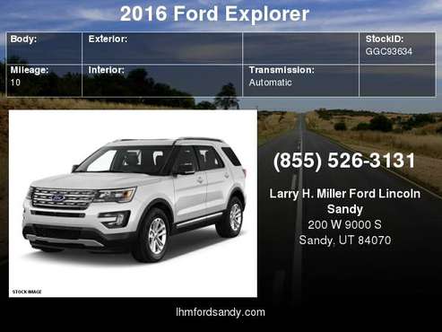 2016 Ford Explorer XLT Schedule a test drive today! for sale in Sandy, UT