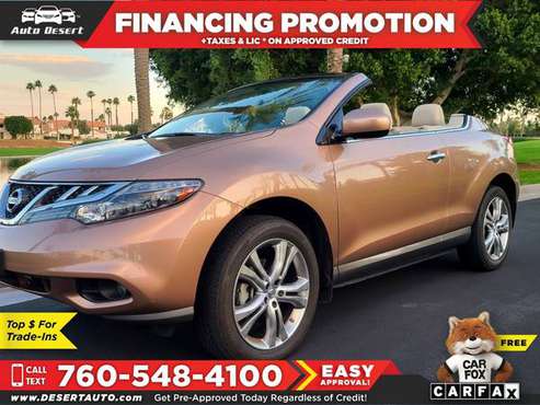 2011 Nissan *Murano* *CrossCabriolet* Only $311/mo! Easy Financing!... for sale in Palm Desert , CA