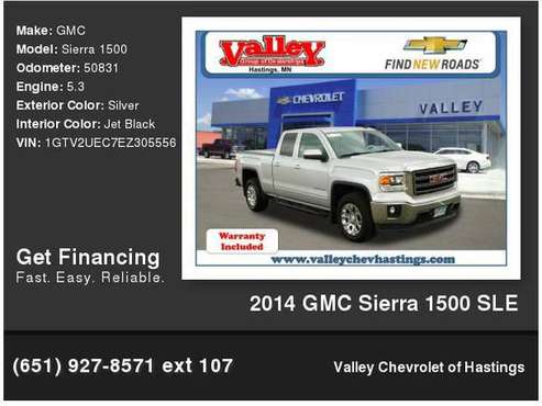 2014 GMC Sierra 1500 SLE - cars & trucks - by dealer - vehicle... for sale in Hastings, MN