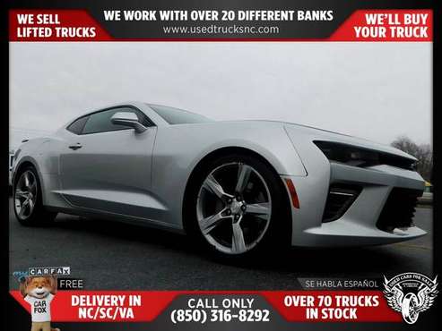 375/mo - 2016 Chevrolet Camaro SS 2dr Coupe w/1SS FOR ONLY - cars & for sale in KERNERSVILLE, SC