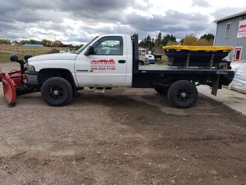 2001 Dodge 2500 Boss V plow and Vbox spreader for sale in polson, MT