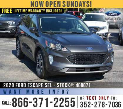 2020 Ford Escape SEL *** SAVE Over $5,000 off MSRP! *** - cars &... for sale in Alachua, AL