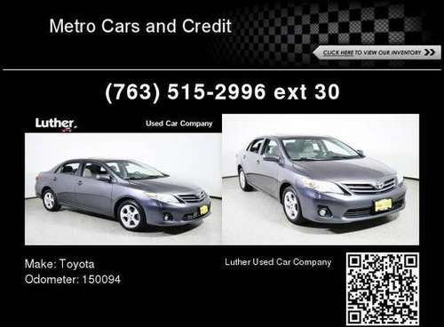 2013 Toyota Corolla LE - - by dealer - vehicle for sale in Brooklyn Park, MN