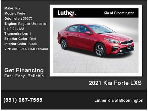 2021 Kia Forte LXS - - by dealer - vehicle automotive for sale in Bloomington, MN
