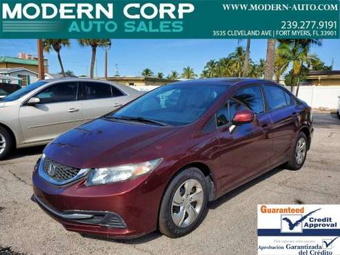 2013 Honda Civic LX - 114k mi - Backup Cam, up to 39 MPG, Bluetooth for sale in Fort Myers, FL