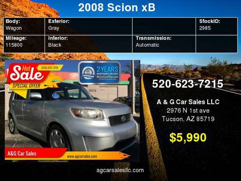2008 SCION XB BASE 4DR WAGON 4A for sale in Tucson, AZ