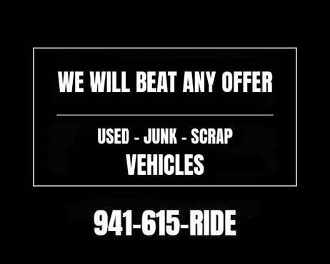 WE WILL BEAT ANY OFFER FOR YOUR USED/JUNK/SCRAP CAR - cars & for sale in Punta Gorda, FL