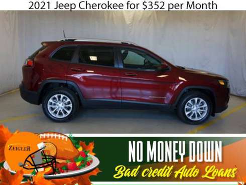$352/mo 2021 Jeep Cherokee Bad Credit & No Money Down OK - cars &... for sale in Oswego, IL