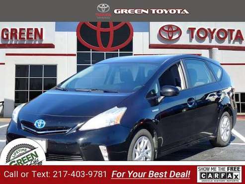 2013 Toyota Prius v Three hatchback Black for sale in Springfield, IL