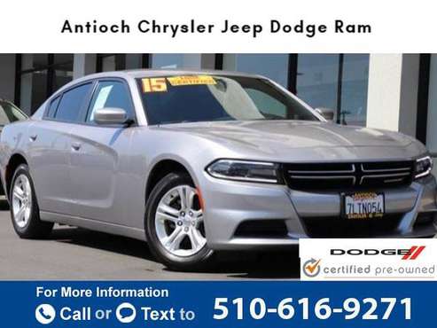 2015 *Dodge* *Charger* SE sedan Billet Silver Metallic Clearcoat for sale in Antioch, CA