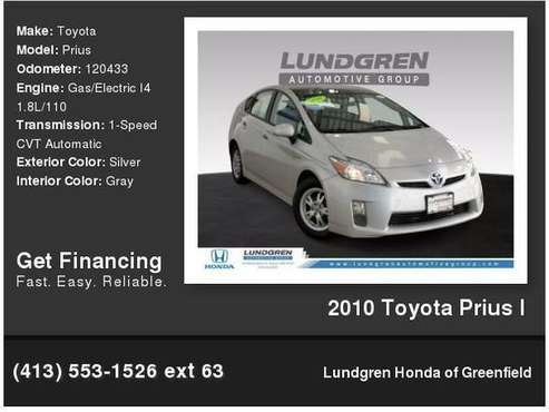 2010 Toyota Prius I - - by dealer - vehicle automotive for sale in Greenfield, MA