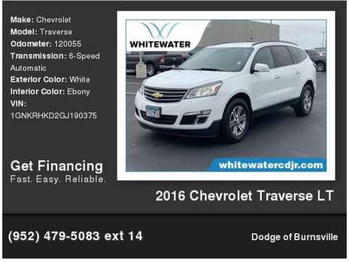 2016 Chevrolet Chevy Traverse LT 1, 000 Down Deliver s! - cars & for sale in Burnsville, MN
