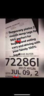 Temporary plates - cars & trucks - by owner - vehicle automotive sale for sale in Brooklyn, NY