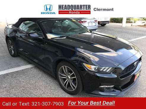 2017 Ford Mustang EcoBoost Premium Convertible Shadow Black - cars &... for sale in Clermont, FL