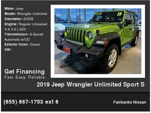 2019 Jeep Wrangler Unlimited Sport S - - by dealer for sale in Fairbanks, AK