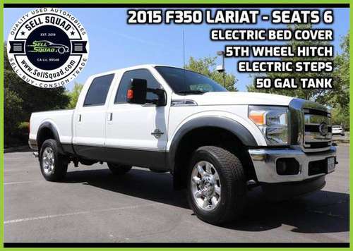 Customized 2015 Ford F350 Super Duty Crew Cab Lariat Pickup 4D 6 3/4 for sale in Folsom, CA