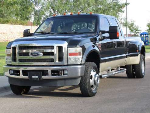 2008 FORD F350 LARIAT DIESEL CREW CAB 4X4 DUALLY W/ GOOSE NECK HITCH! for sale in El Paso, NM