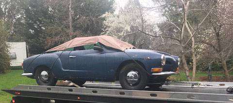 1970 CONVERTIBLE KARMANN GHIA Project - cars & trucks - by owner -... for sale in Cedar Ridge, CA