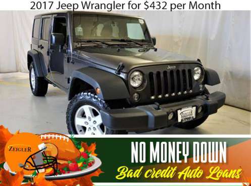 $432/mo 2017 Jeep Wrangler Bad Credit & No Money Down OK - cars &... for sale in LAFOX, IL