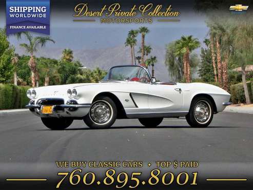 1962 Chevrolet Corvette Restored Convertible + Hard top n Soft top... for sale in Palm Desert , CA