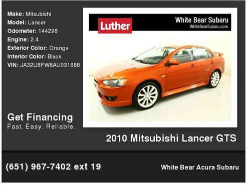 2010 Mitsubishi Lancer GTS for sale in White Bear Lake, MN