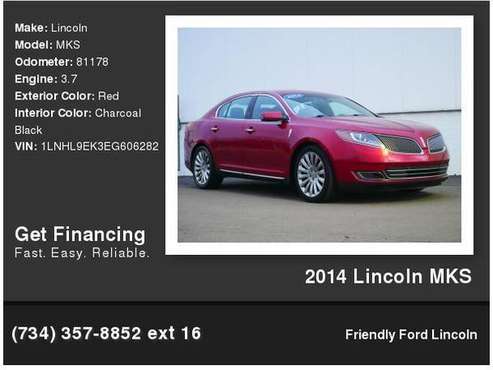 2014 Lincoln MKS - - by dealer - vehicle automotive sale for sale in Monroe, MI