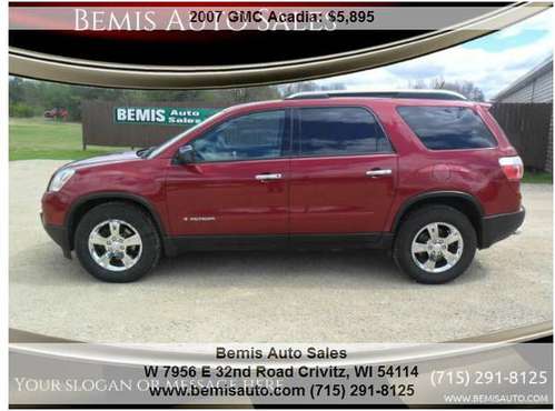 2007 GMC ACADIA SLE AWD - - by dealer - vehicle for sale in Crivitz, MI