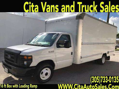 2015 FORD E350 16 FT BOX TRUCK LOADING RAMP E-350 cargo vans and t for sale in Medley, FL