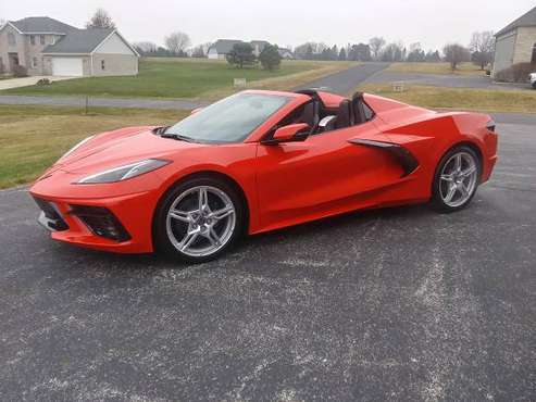 New 2020 Chevy Corvette Convertible, 90Miles, LT2, Red w/Black Int for sale in Midlothian, IL