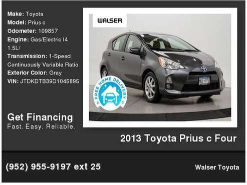 2013 Toyota Prius c Four - cars & trucks - by dealer - vehicle... for sale in Bloomington, MN