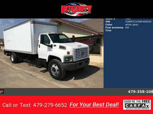 2006 Chevy Chevrolet C7500 box pickup white - cars & trucks - by... for sale in Bethel Heights, AR