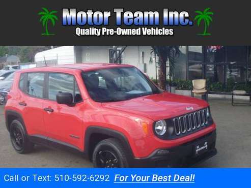 2018 Jeep Renegade Sport FWD Red GOOD OR BAD CREDIT! for sale in Hayward, CA