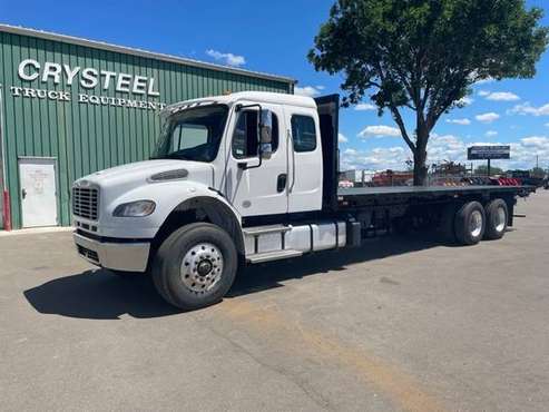 2017 Freightliner M2 Ext Cab with 28 HD Steel Flatbed - cars & for sale in Lake Crystal, MN