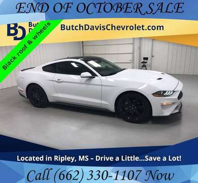 Sporty 2019 Ford Mustang EcoBoost 2D Coupe w Backup Camera For Sale for sale in Ripley, TN