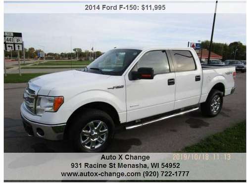 2014 Ford F-150 XLT 4x4 4dr SuperCrew Styleside 5.5 ft. SB 202696 Mile for sale in Neenah, WI